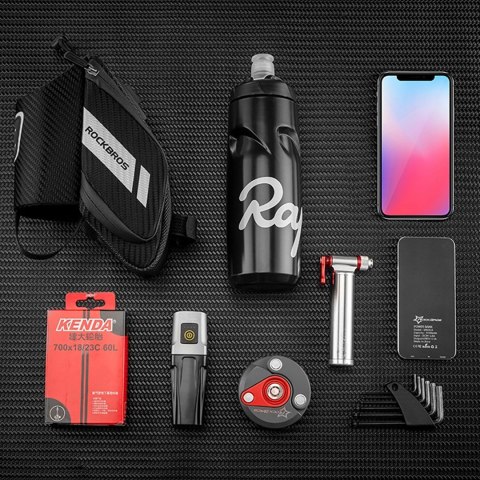 Torba rowerowa Rockbros C32BK podsiodłowa 1,5 l z kieszonką na bidon - czarna Torba rowerowa Rockbros C32BK podsiodłowa 1,5 l z kieszonką na bidon - czarna