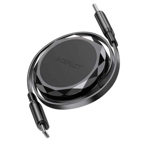 Kabel Acefast C13-03 USB-C - USB-C 60W zwijany - czarny Kabel Acefast C13-03 USB-C - USB-C 60W zwijany - czarny
