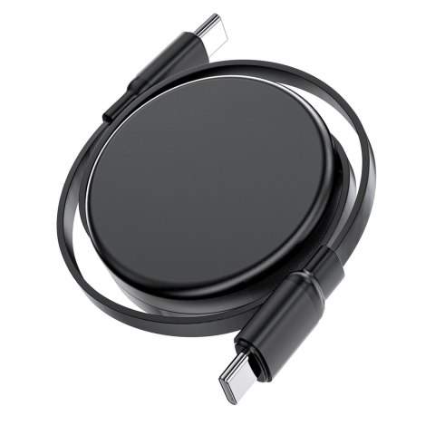 Kabel Acefast C13-03 USB-C - USB-C 60W zwijany - czarny Kabel Acefast C13-03 USB-C - USB-C 60W zwijany - czarny