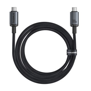 Kabel Baseus Crystal Shine CB000089 USB-C / USB-C USB3.2 100W 20Gbps 1.5m - czarny