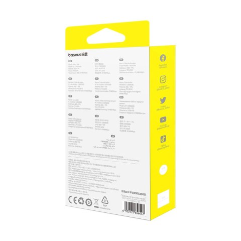 Kabel Baseus Free2Draw CB000084 zwijany USB-C - Lightning / USB-C / micro USB 100W 1.1m - biały Kabel Baseus Free2Draw CB000084 zwijany USB-C - Lightning / USB-C / micro USB 100W 1.1m - biały