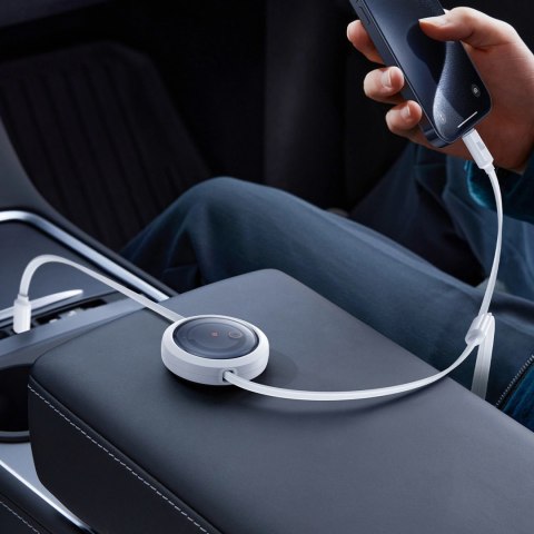 Kabel Baseus Free2Draw CB000084 zwijany USB-C - Lightning / USB-C / micro USB 100W 1.1m - biały Kabel Baseus Free2Draw CB000084 zwijany USB-C - Lightning / USB-C / micro USB 100W 1.1m - biały