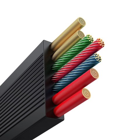 Kabel Baseus Free2Draw CB000084 zwijany USB-C - Lightning / USB-C / micro USB 100W 1.1m - czarny Kabel Baseus Free2Draw CB000084 zwijany USB-C - Lightning / USB-C / micro USB 100W 1.1m - czarny
