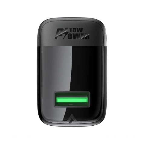 Ładowarka Acefast A90 sieciowa GaN USB-A QC 18W - czarna Ładowarka Acefast A90 sieciowa GaN USB-A QC 18W - czarna