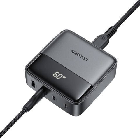 Ładowarka Acefast Z6 sieciowa GaN biurkowa 2x USB-A / 2x USB-C PD 65W - czarna