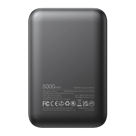 Powerbank Joyroom JR-PBF13 5000mAh 2.4A 2x USB-A 1x USB-C - czarny Powerbank Joyroom JR-PBF13 5000mAh 2.4A 2x USB-A 1x USB-C - czarny