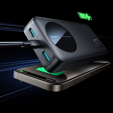 Powerbank Joyroom JR-PBF14 20000mAh 2.4A 2x USB-A 1x USB-C - czarny Powerbank Joyroom JR-PBF14 20000mAh 2.4A 2x USB-A 1x USB-C - czarny