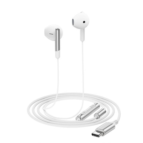 Słuchawki Acefast L3 przewodowe USB-C z mikrofonem - białe