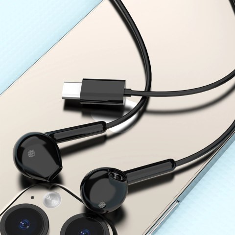 Słuchawki Dudao X3C douszne przewodowe USB-C 1.2m - czarne Słuchawki Dudao X3C douszne przewodowe USB-C 1.2m - czarne