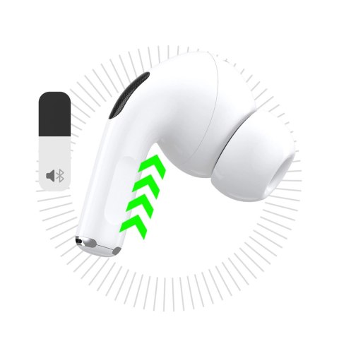 Słuchawki Dudao U19 douszne TWS bezprzewodowe Bluetooth 5.3 z wyświetlaczem LED - białe Słuchawki Dudao U19 douszne TWS bezprzewodowe Bluetooth 5.3 z wyświetlaczem LED - białe