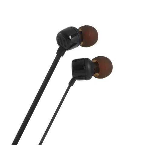 Słuchawki JBL Tune 110 douszne mini jack 3.5mm i pilotem - czarne Słuchawki JBL Tune 110 douszne mini jack 3.5mm i pilotem - czarne