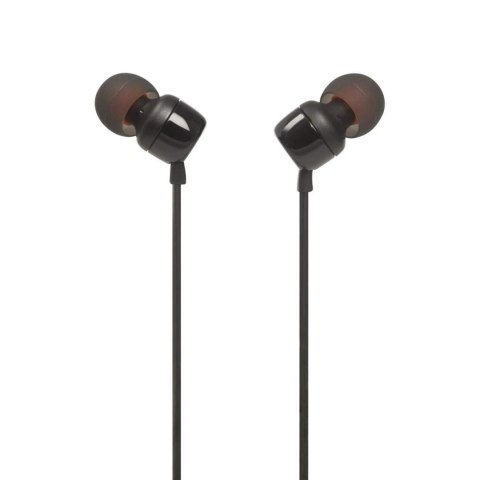 Słuchawki JBL Tune 110 douszne mini jack 3.5mm i pilotem - czarne Słuchawki JBL Tune 110 douszne mini jack 3.5mm i pilotem - czarne