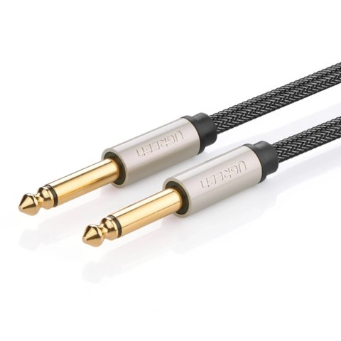 Kabel Ugreen AV128 10639 mono TS jack 6,35mm / jack 6,35mm 3m - szary