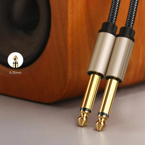 Kabel Ugreen AV128 10639 mono TS jack 6,35mm / jack 6,35mm 3m - szary