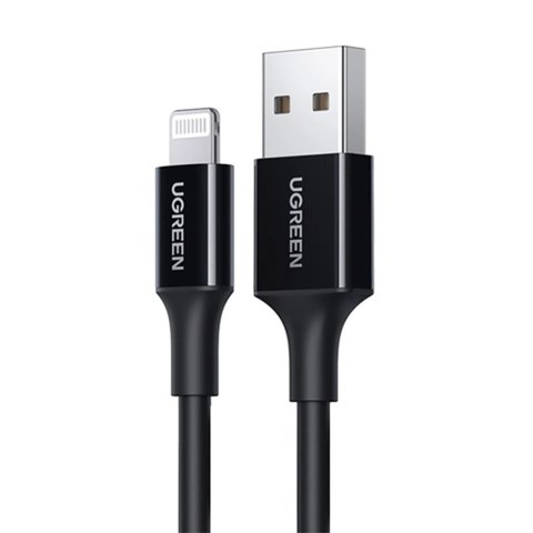 Kabel Ugreen US155 80823 USB-A / Lightning MFi 2.4A 2m - czarny Kabel Ugreen US155 80823 USB-A / Lightning MFi 2.4A 2m - czarny