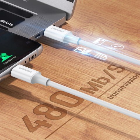 Kabel Ugreen US264 60519 USB-C / USB-C PD QC AFC 1.5m - biały