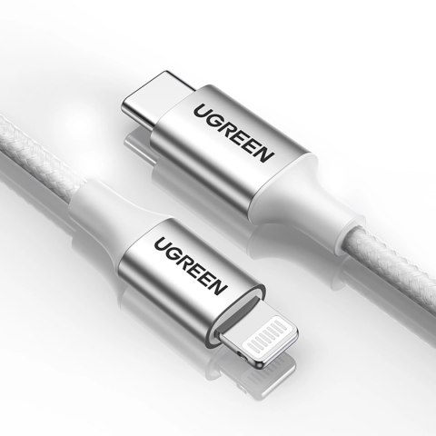 Kabel Ugreen US304 70523 USB-C / Lightning MFi 1m - srebrny