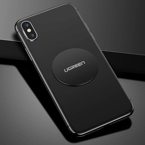Płytki metalowe Ugreen LP123 60410 okrągłe / prostokątne do uchwytów magnetycznych na telefon - czarne (2 szt.) Płytki metalowe Ugreen LP123 60410 okrągłe / prostokątne do uchwytów magnetycznych na telefon - czarne (2 szt.)
