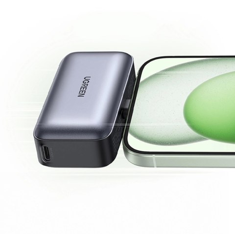 Powerbank Ugreen PB503 5000mAh z portem USB-C i zintegrowanym złączem USB-C - szary Powerbank Ugreen PB503 5000mAh z portem USB-C i zintegrowanym złączem USB-C - szary
