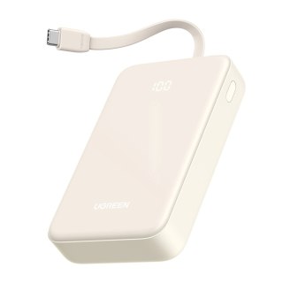 Powerbank Ugreen PB505 20000mAh 22.5W USB-C USB-A wbudowany kabel USB-C - biały