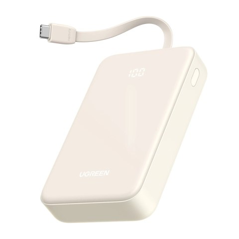 Powerbank Ugreen PB505 20000mAh 22.5W USB-C USB-A wbudowany kabel USB-C - biały Powerbank Ugreen PB505 20000mAh 22.5W USB-C USB-A wbudowany kabel USB-C - biały