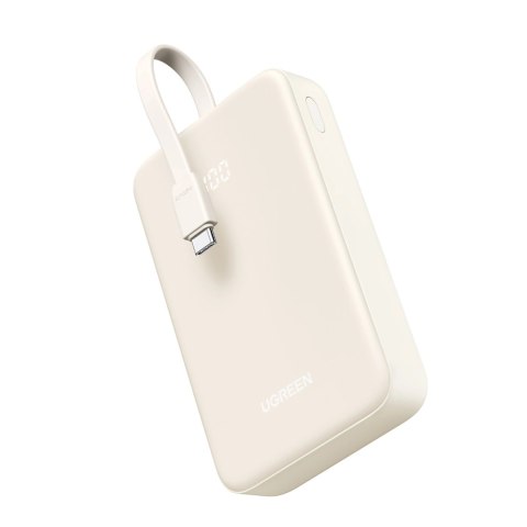 Powerbank Ugreen PB505 20000mAh 22.5W USB-C USB-A wbudowany kabel USB-C - biały Powerbank Ugreen PB505 20000mAh 22.5W USB-C USB-A wbudowany kabel USB-C - biały