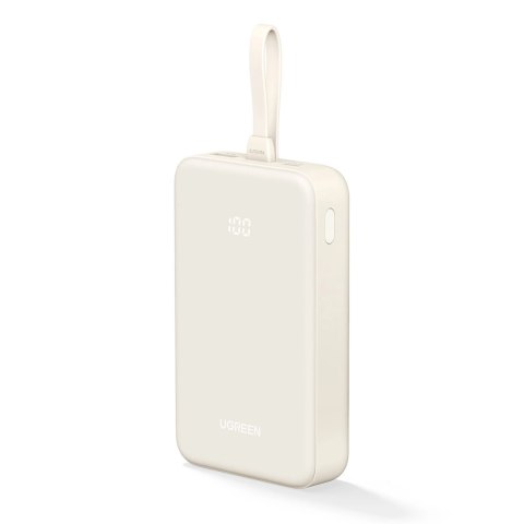 Powerbank Ugreen PB505 20000mAh 22.5W USB-C USB-A wbudowany kabel USB-C - biały Powerbank Ugreen PB505 20000mAh 22.5W USB-C USB-A wbudowany kabel USB-C - biały