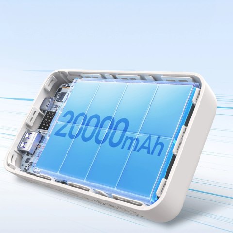 Powerbank Ugreen PB505 20000mAh 22.5W USB-C USB-A wbudowany kabel USB-C - biały Powerbank Ugreen PB505 20000mAh 22.5W USB-C USB-A wbudowany kabel USB-C - biały