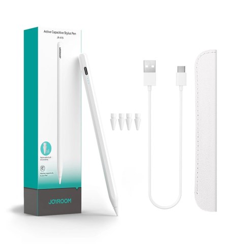 Rysik Joyroom JR-X15 aktywny 130mAh USB-C - biały Rysik Joyroom JR-X15 aktywny 130mAh USB-C - biały