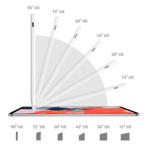 Rysik Joyroom JR-X15 aktywny 130mAh USB-C - biały Rysik Joyroom JR-X15 aktywny 130mAh USB-C - biały