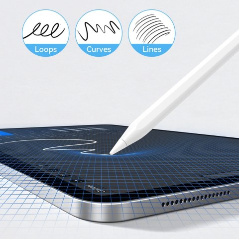 Rysik Joyroom JR-X15 aktywny 130mAh USB-C - biały Rysik Joyroom JR-X15 aktywny 130mAh USB-C - biały