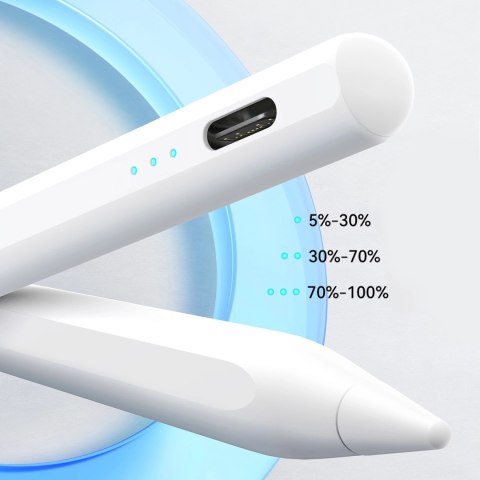 Rysik Joyroom JR-X15 aktywny 130mAh USB-C - biały Rysik Joyroom JR-X15 aktywny 130mAh USB-C - biały