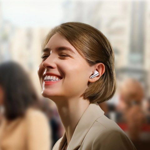 Słuchawki Joyroom Funpods JR-FN1 bezprzewodowe douszne TWS Bluetooth 5.4 ANC ENC - białe