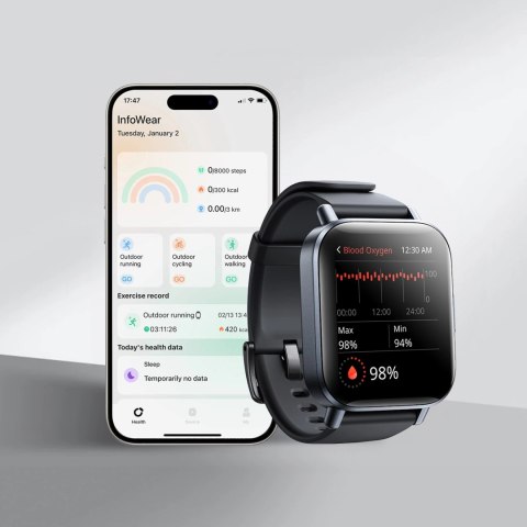 Smartwatch Joyroom Fit-Life JR-FT3S z funkcją odbierania połączeń - szary