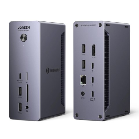 Stacja dokująca Ugreen U710 13w1 2x Thunderbolt 4 / 4x USB-A / DP / RJ45 / czytnik SD TF / USB-C / mini jack 3.5mm