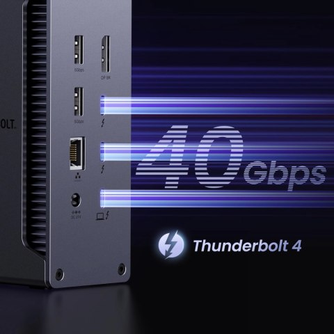 Stacja dokująca Ugreen U710 13w1 2x Thunderbolt 4 / 4x USB-A / DP / RJ45 / czytnik SD TF / USB-C / mini jack 3.5mm