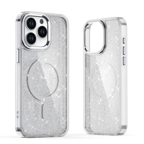 Etui Glitter Case MagSafe na iPhone 16 Pro Max - białe z brokatem Etui Glitter Case MagSafe na iPhone 16 Pro Max - białe z brokatem
