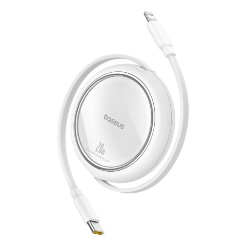 Kabel Baseus Free2Pull zwijany USB-C / Lightning 20W 1m - biały Kabel Baseus Free2Pull zwijany USB-C / Lightning 20W 1m - biały