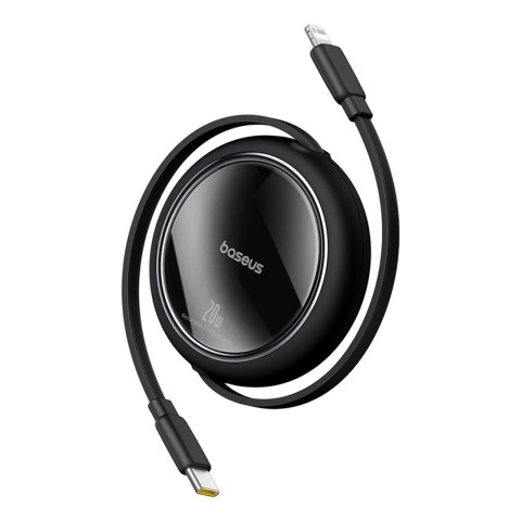 Kabel Baseus Free2Pull zwijany USB-C / Lightning 20W 1m - czarny Kabel Baseus Free2Pull zwijany USB-C / Lightning 20W 1m - czarny