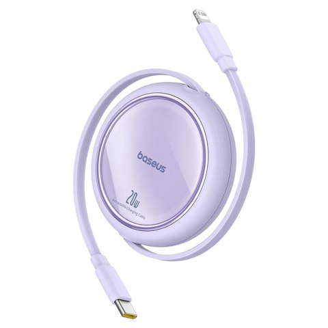 Kabel Baseus Free2Pull zwijany USB-C / Lightning 20W 1m - fioletowy Kabel Baseus Free2Pull zwijany USB-C / Lightning 20W 1m - fioletowy