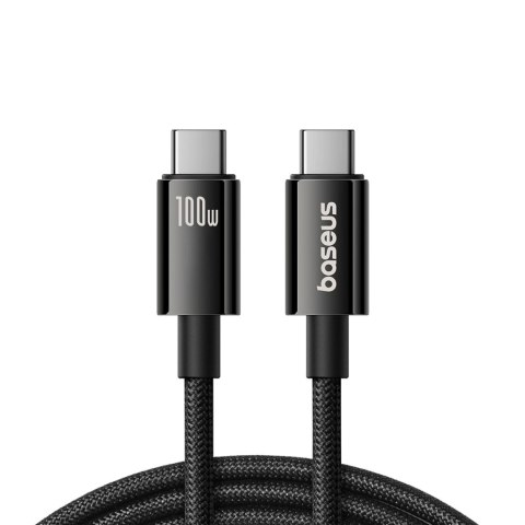 Kabel Baseus Tungsten Gold USB-C 3.2 / USB-C 3.2 100W 4K 60Hz 1.5m - czarny Kabel Baseus Tungsten Gold USB-C 3.2 / USB-C 3.2 100W 4K 60Hz 1.5m - czarny
