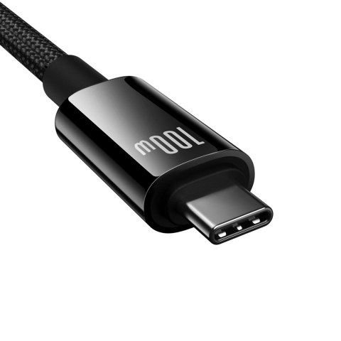 Kabel Baseus Tungsten Gold USB-C 3.2 / USB-C 3.2 100W 4K 60Hz 1.5m - czarny Kabel Baseus Tungsten Gold USB-C 3.2 / USB-C 3.2 100W 4K 60Hz 1.5m - czarny