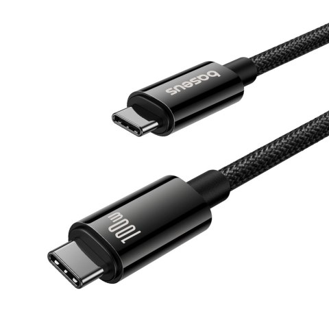 Kabel Baseus Tungsten Gold USB-C 3.2 / USB-C 3.2 100W 4K 60Hz 1.5m - czarny Kabel Baseus Tungsten Gold USB-C 3.2 / USB-C 3.2 100W 4K 60Hz 1.5m - czarny