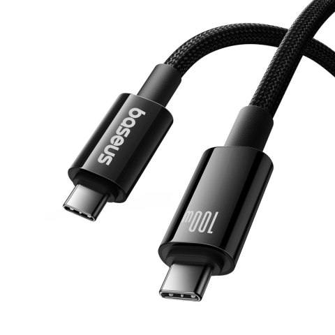 Kabel Baseus Tungsten Gold USB-C 3.2 / USB-C 3.2 100W 4K 60Hz 1.5m - czarny Kabel Baseus Tungsten Gold USB-C 3.2 / USB-C 3.2 100W 4K 60Hz 1.5m - czarny