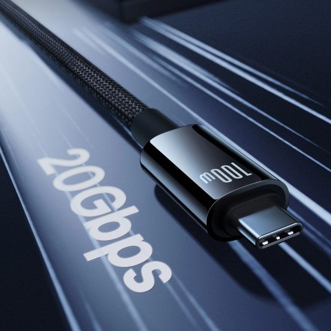 Kabel Baseus Tungsten Gold USB-C 3.2 / USB-C 3.2 100W 4K 60Hz 1.5m - czarny Kabel Baseus Tungsten Gold USB-C 3.2 / USB-C 3.2 100W 4K 60Hz 1.5m - czarny