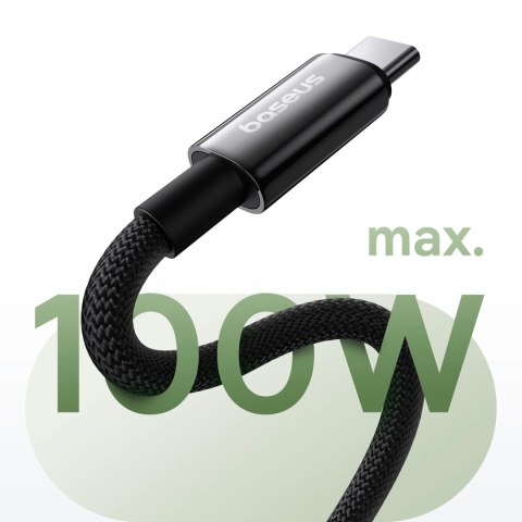 Kabel Baseus Tungsten Gold magnetyczny USB-C / USB-C 100W 1m - czarny Kabel Baseus Tungsten Gold magnetyczny USB-C / USB-C 100W 1m - czarny