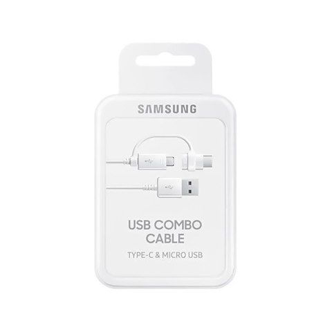 Kabel Samsung Combo EP-DG930DWEGWW USB-A / micro USB - USB-C 1.5m - biały Kabel Samsung Combo EP-DG930DWEGWW USB-A / micro USB - USB-C 1.5m - biały