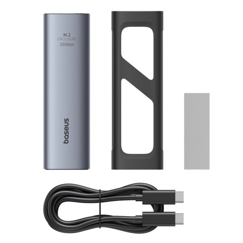 Kieszeń na dysk SSD Baseus FlyJoy M.2 NVMe 10 Gb/s - szara Kieszeń na dysk SSD Baseus FlyJoy M.2 NVMe 10 Gb/s - szara