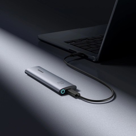 Kieszeń na dysk SSD Baseus FlyJoy M.2 NVMe 10 Gb/s - szara Kieszeń na dysk SSD Baseus FlyJoy M.2 NVMe 10 Gb/s - szara
