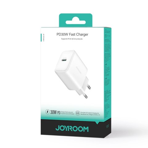 Ładowarka Joyroom JR-TCF24 sieciowa USB-C PD 30W QC SFC - biała Ładowarka Joyroom JR-TCF24 sieciowa USB-C PD 30W QC SFC - biała